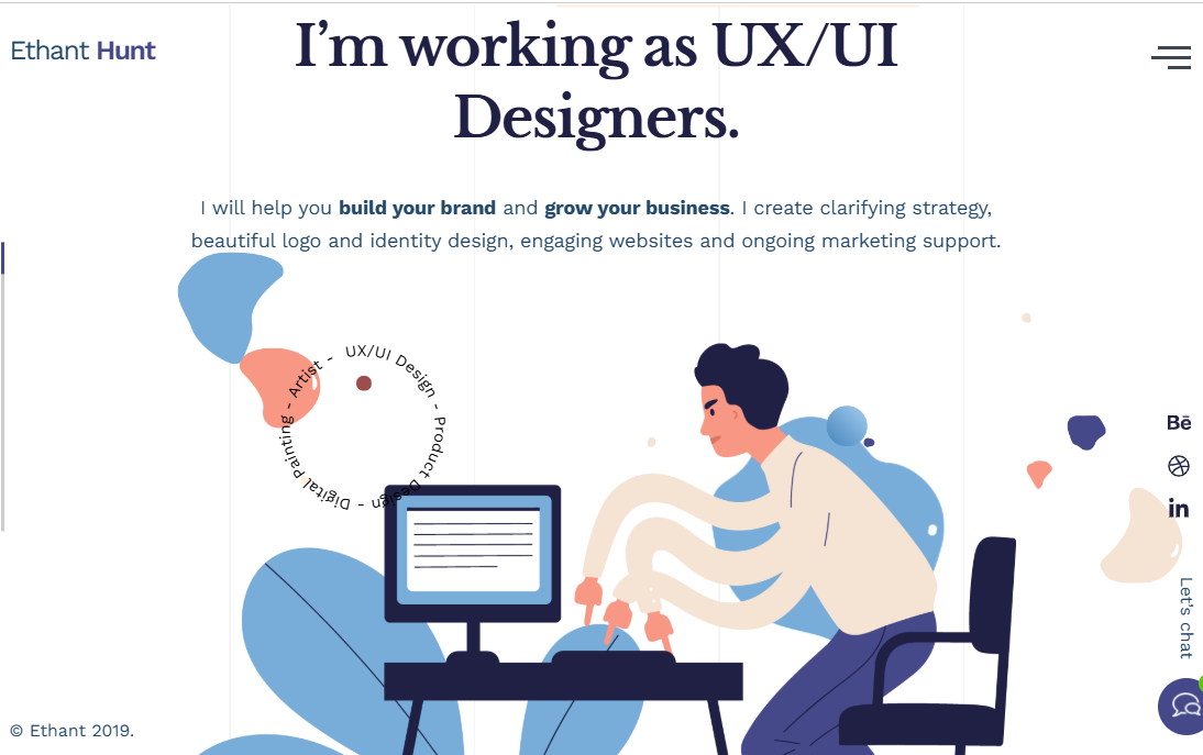 Ethant Hunt のホームぺージ