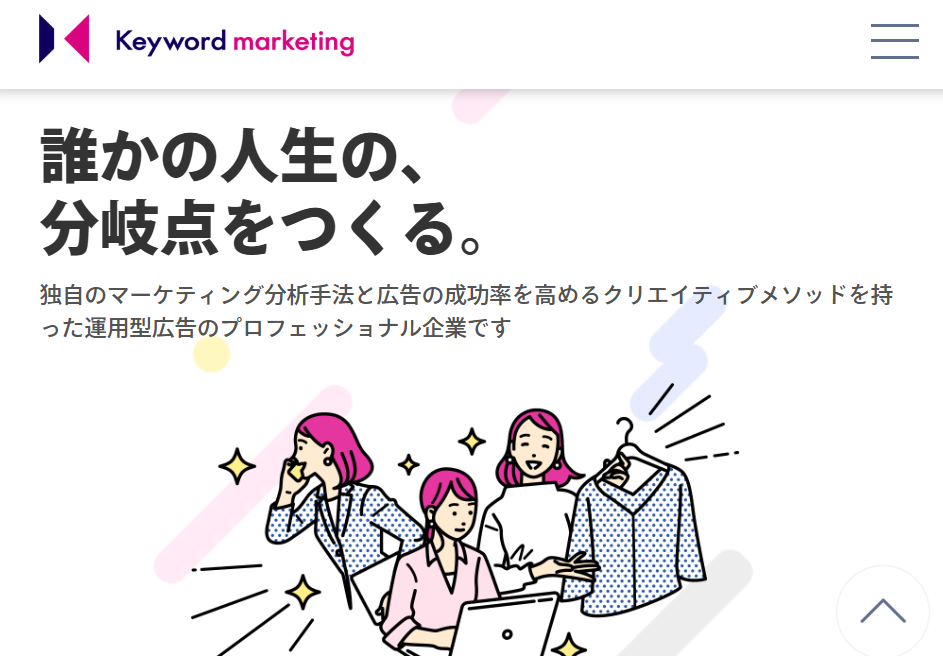 株式会社キーワードマーケティングのホームぺージ