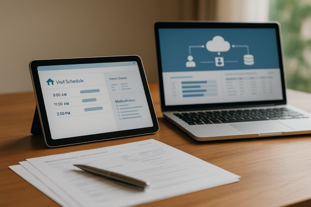 訪問看護・介護向けシステム開発イメージ画像