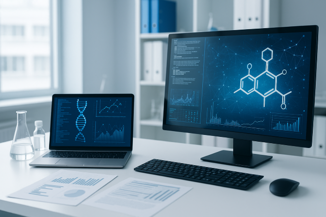 製薬会社のシステム開発イメージ画像