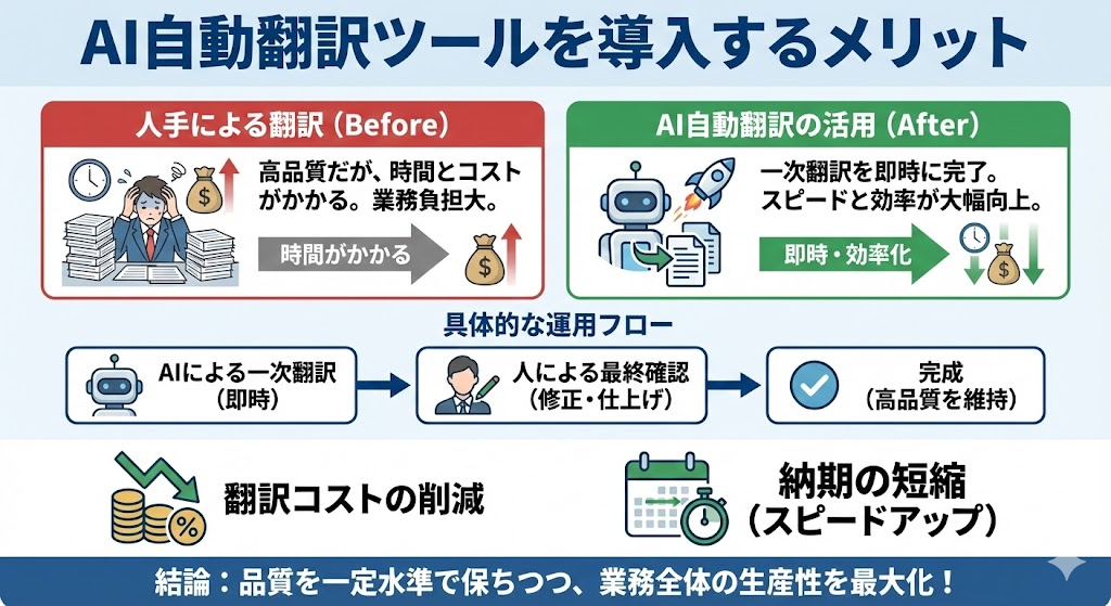 AI自動翻訳ツールを導入するメリット
