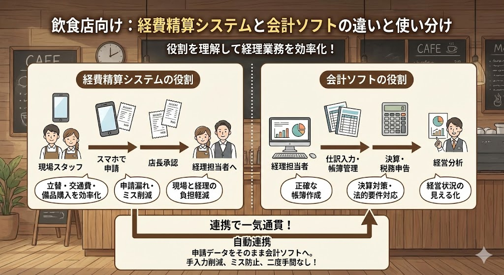 経費精算システムと会計ソフトの違いと使い分け