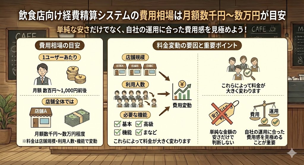 飲食店の経費精算システムの費用相場