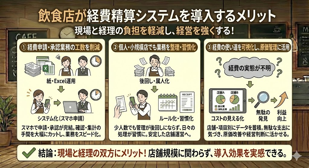 飲食店が経費精算システムを導入するメリット