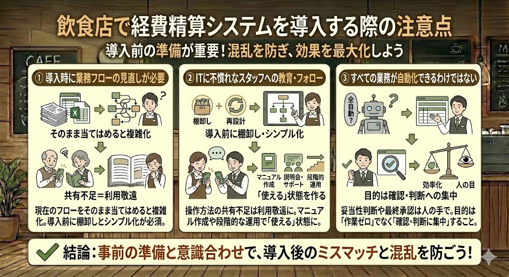飲食店で経費精算システムを導入する際の注意点
