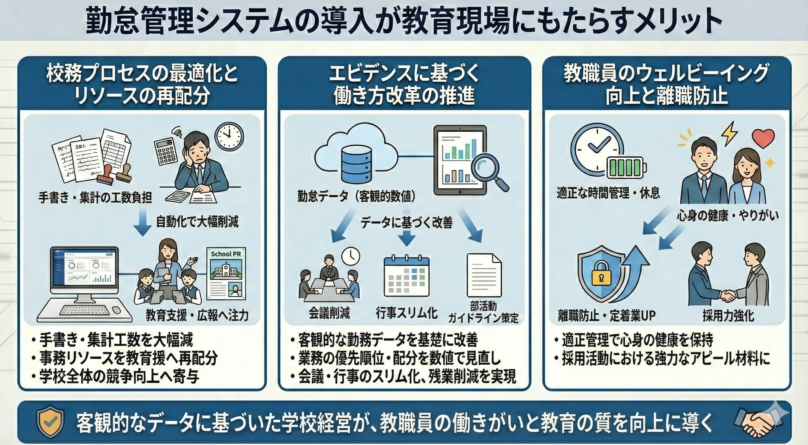 勤怠管理システムの導入が教育現場にもたらすメリット