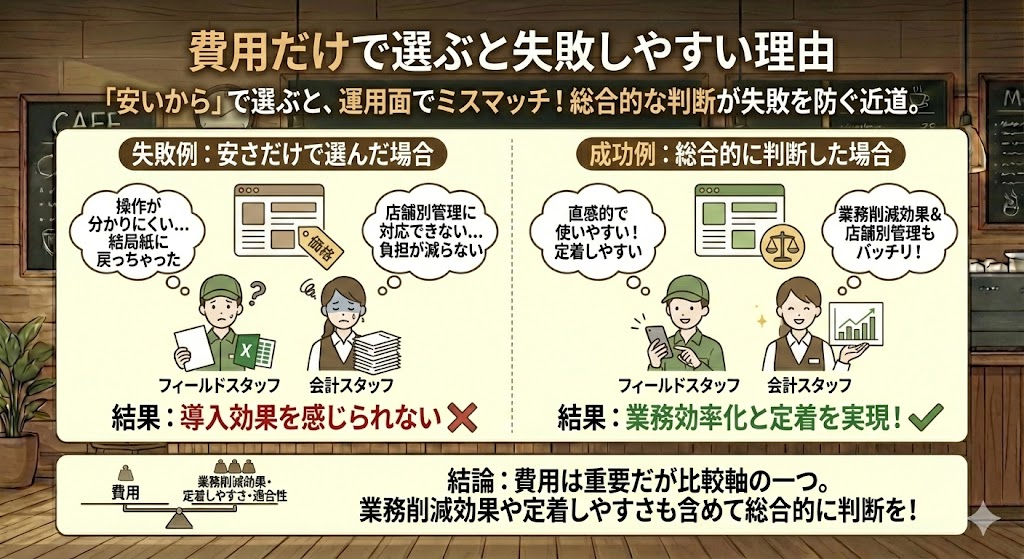 費用だけで選ぶと失敗しやすい理由
