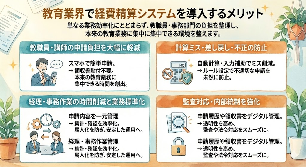 教育業界で経費精算システムを導入するメリット