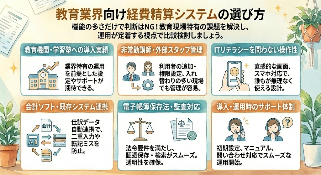 教育業界向け経費精算システムの選び方