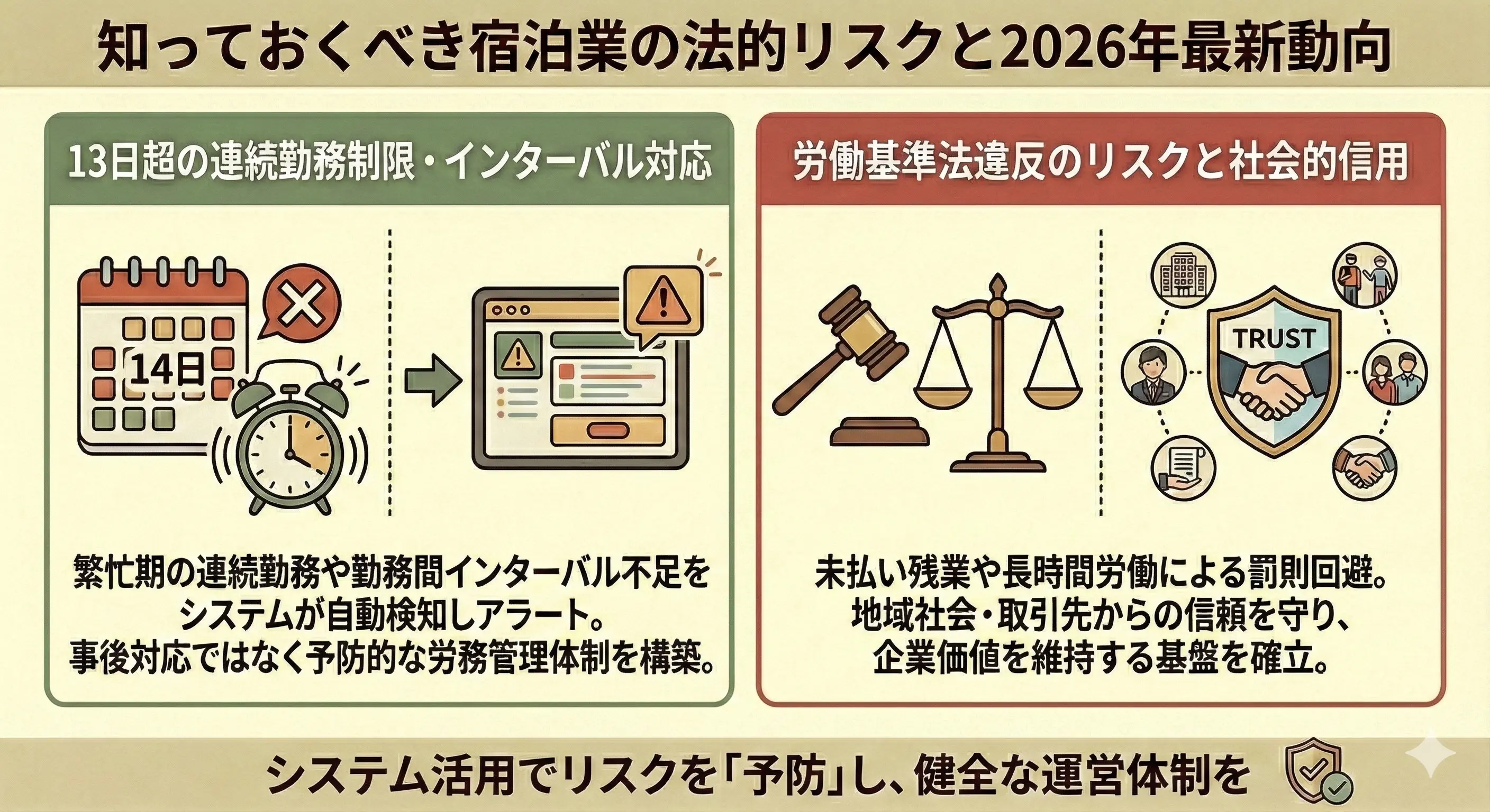 知っておくべき宿泊業の法的リスクと2026年最新動向