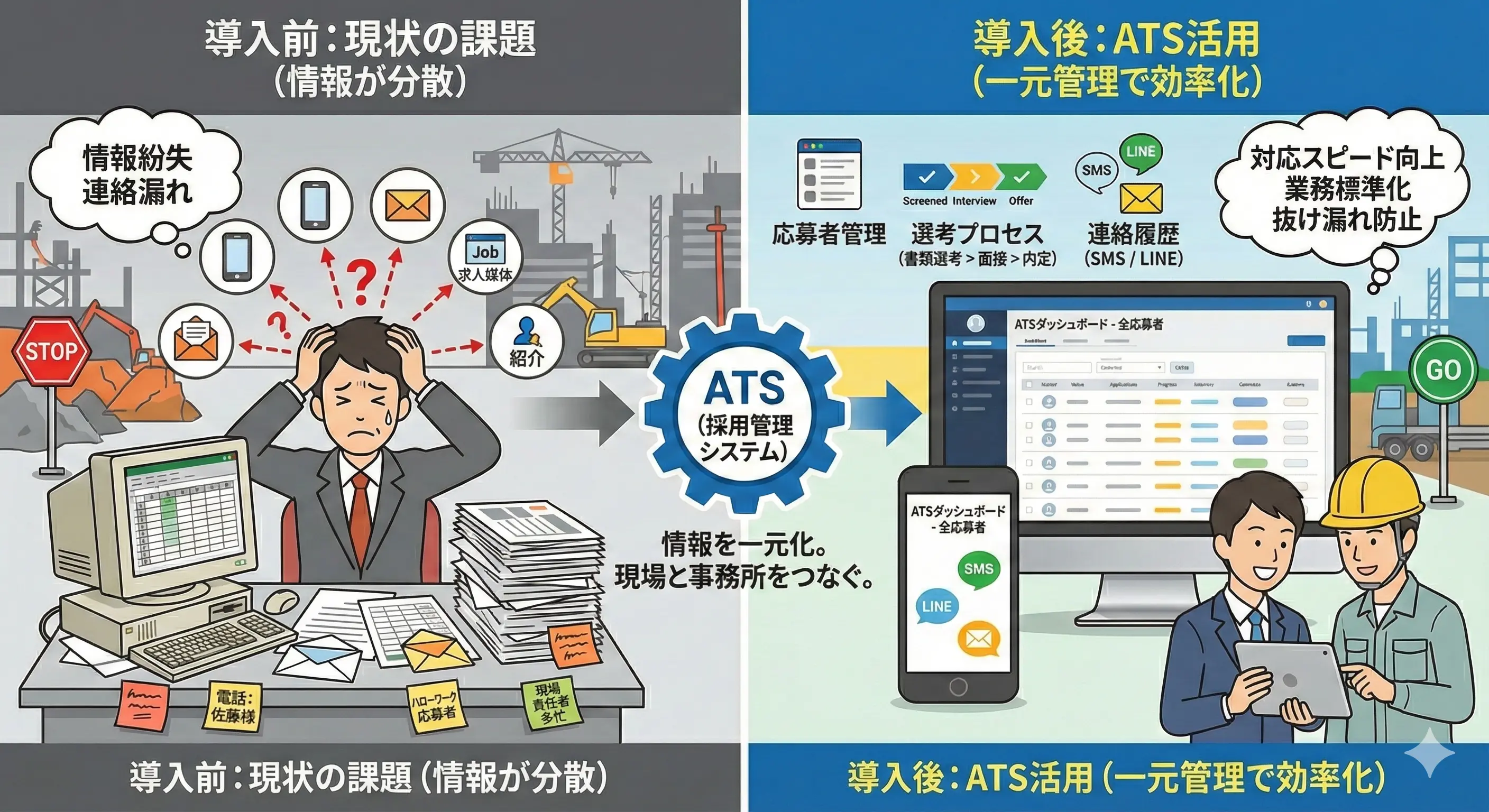 建設業におすすめのATS（採用管理システム）とは？