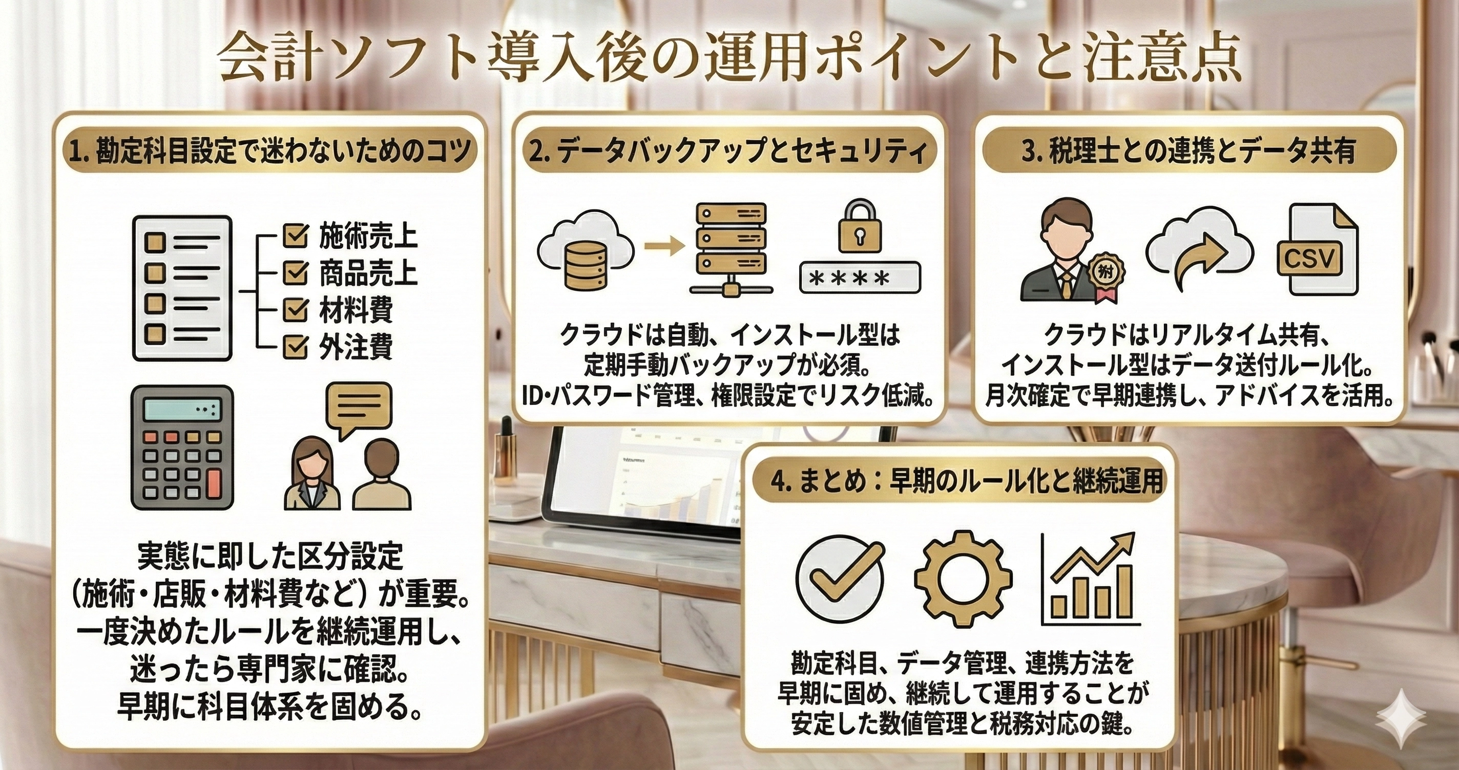 会計ソフト導入後の運用ポイントと注意点