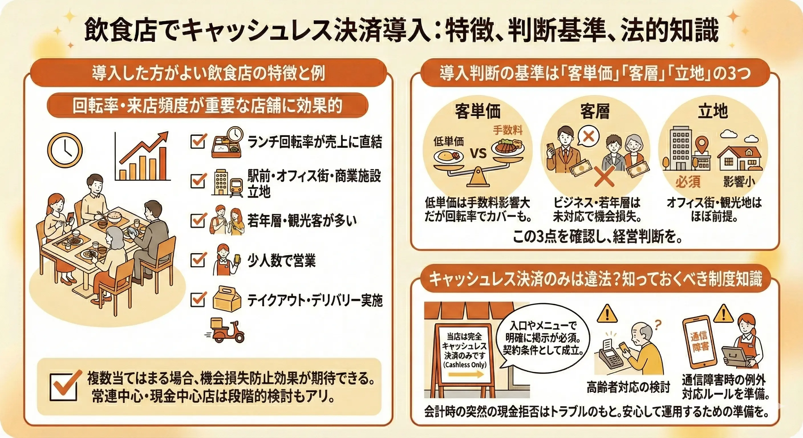 飲食店でキャッシュレス決済・決済代行に対応すべきか