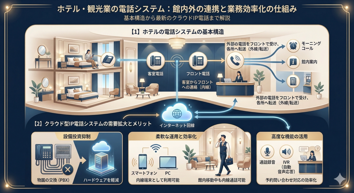 観光・ホテル業の電話システムとは？