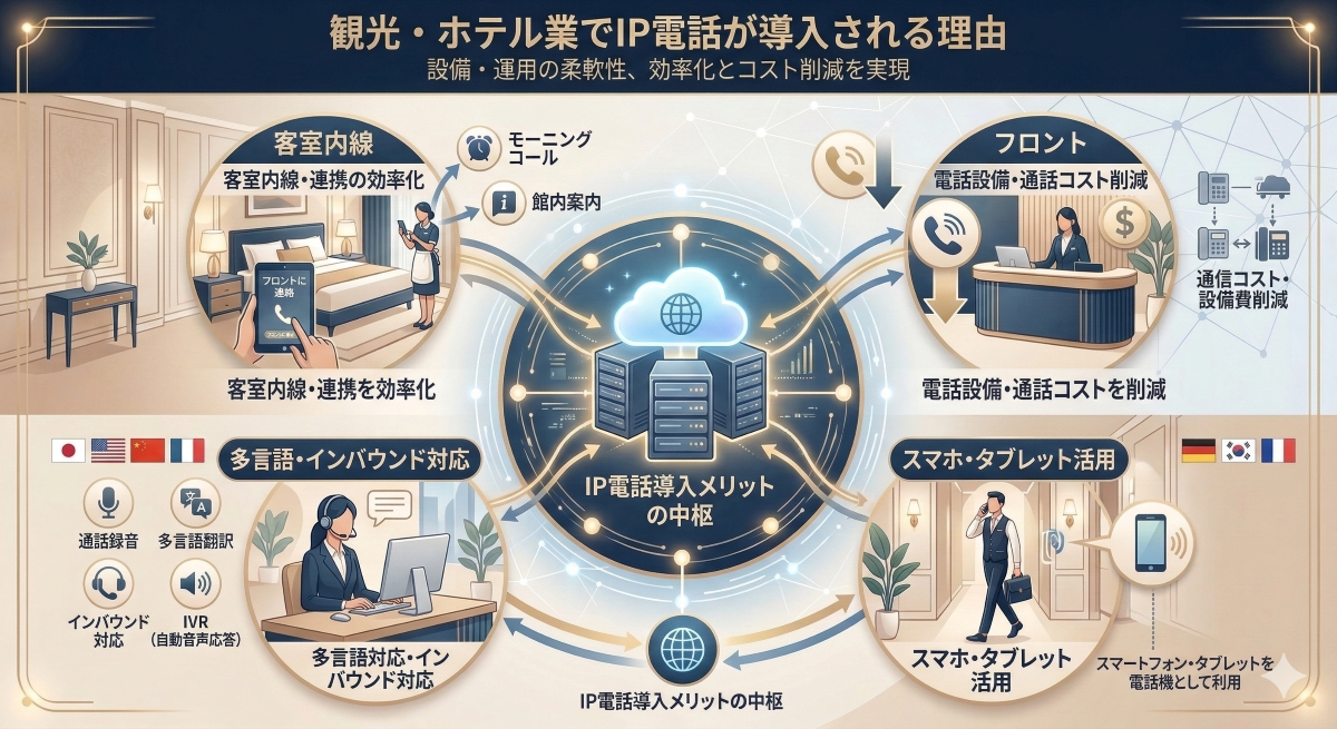 観光・ホテル業でIP電話が導入される理由