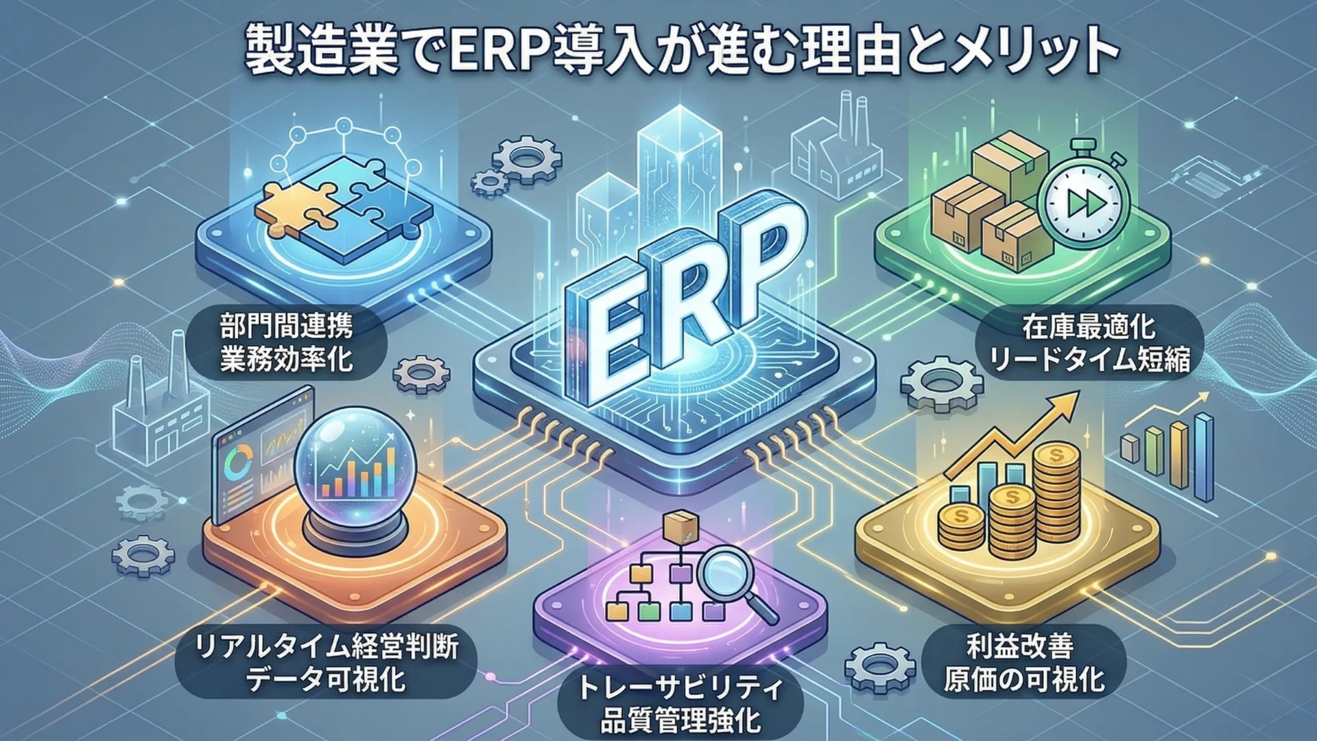 製造業でERP導入が進む理由とメリット