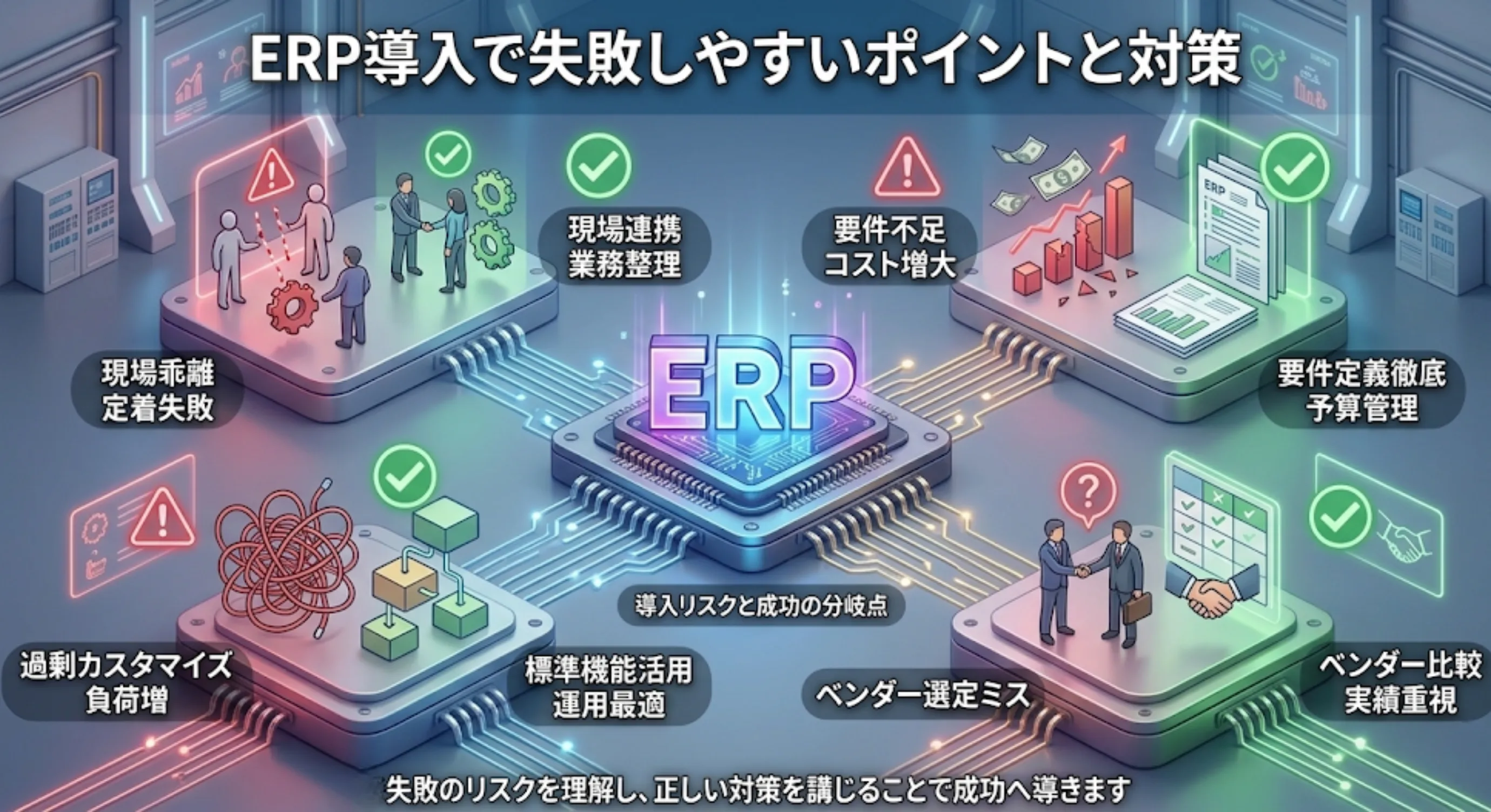 ERP導入で失敗しやすいポイントと対策