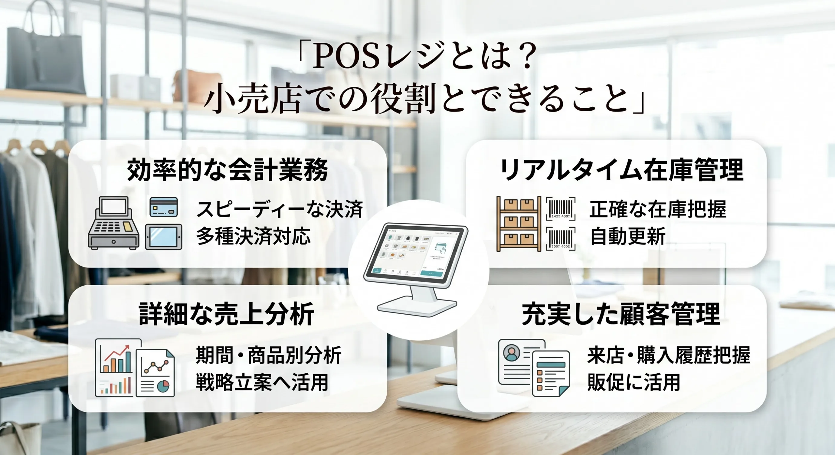 POSレジとは？小売店での役割とできること