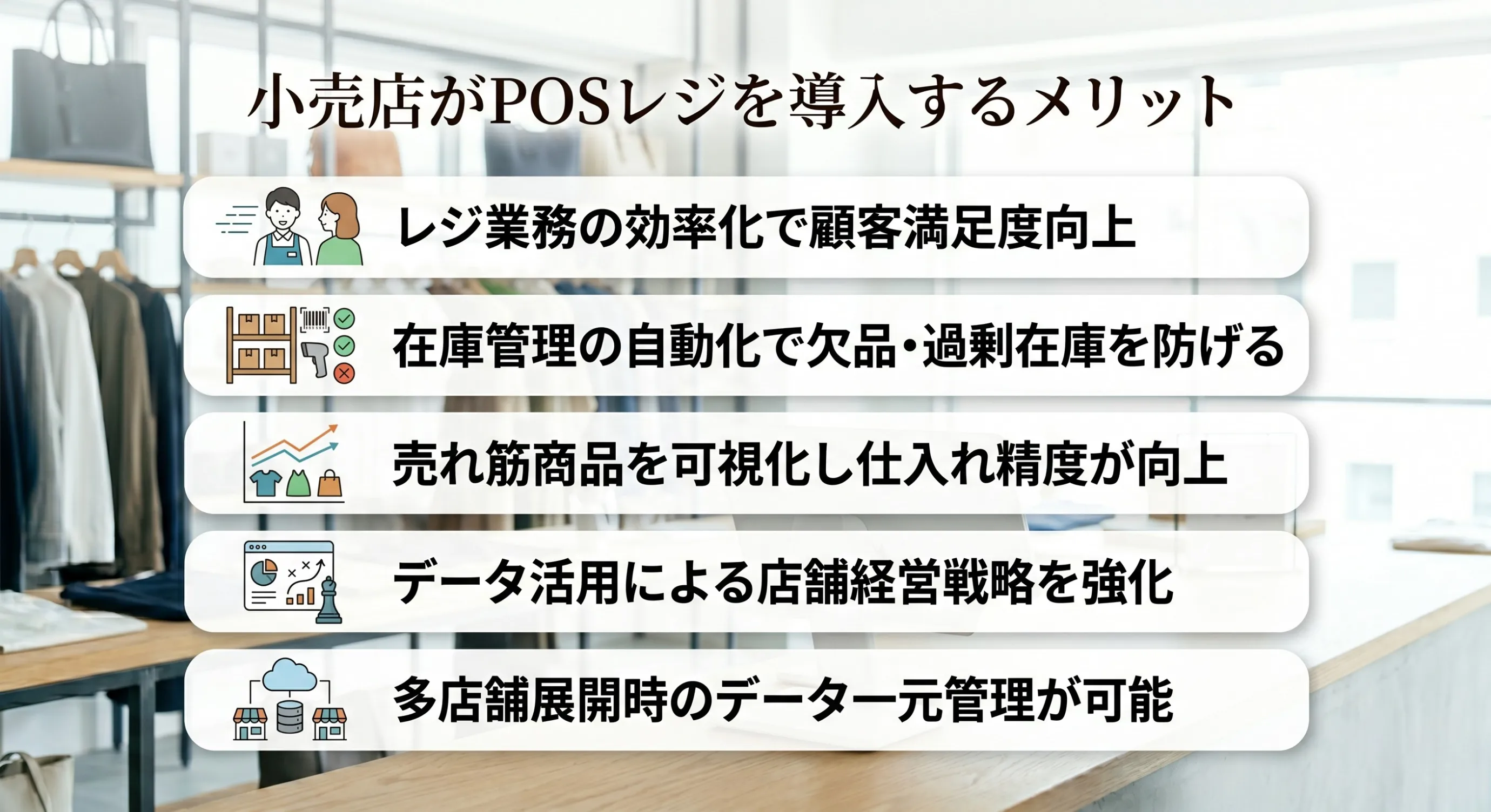 小売店がPOSレジを導入するメリット