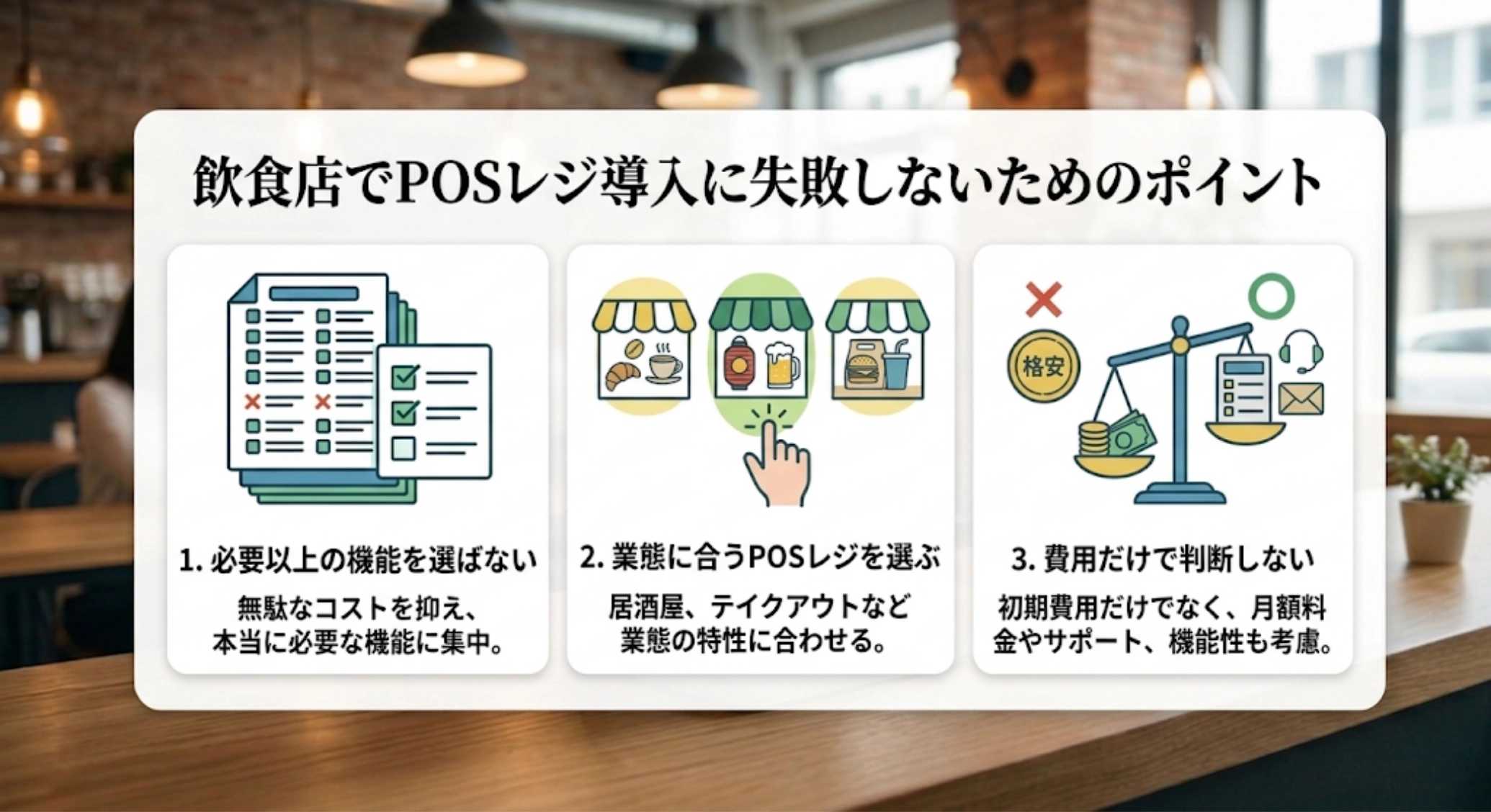 飲食店でPOSレジ導入に失敗しないためのポイント