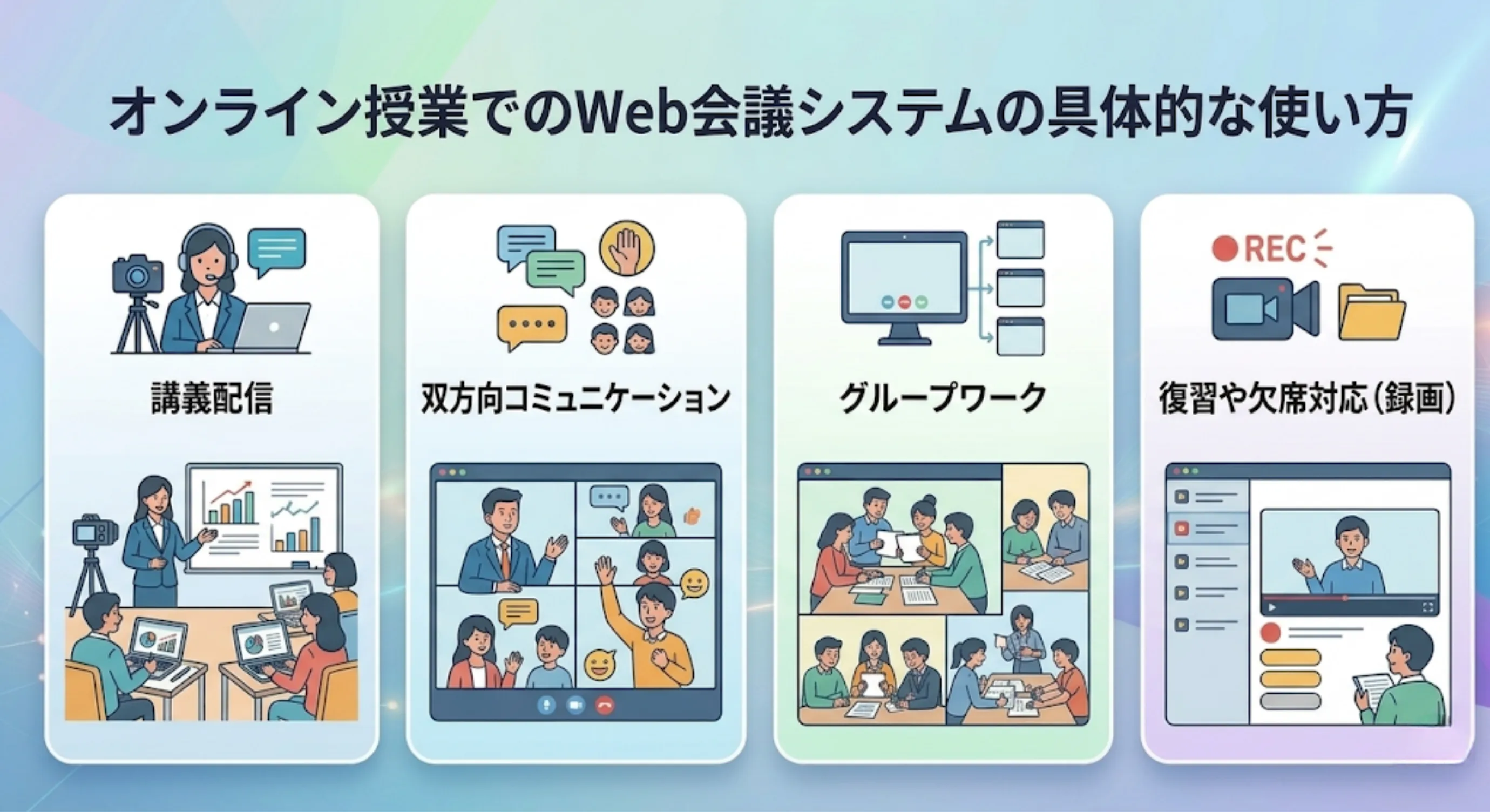 オンライン授業でのWeb会議システムの具体的な使い方