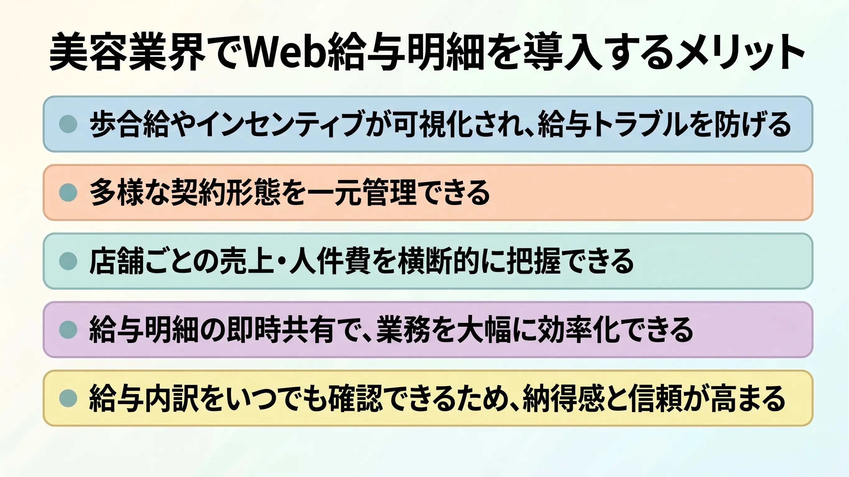美容業界でWeb給与明細を導入するメリット