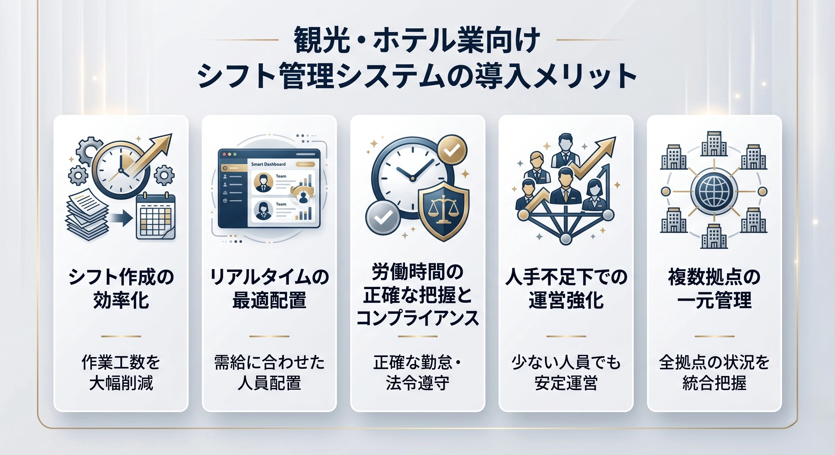 観光・ホテル業向けシフト管理システムの導入メリット