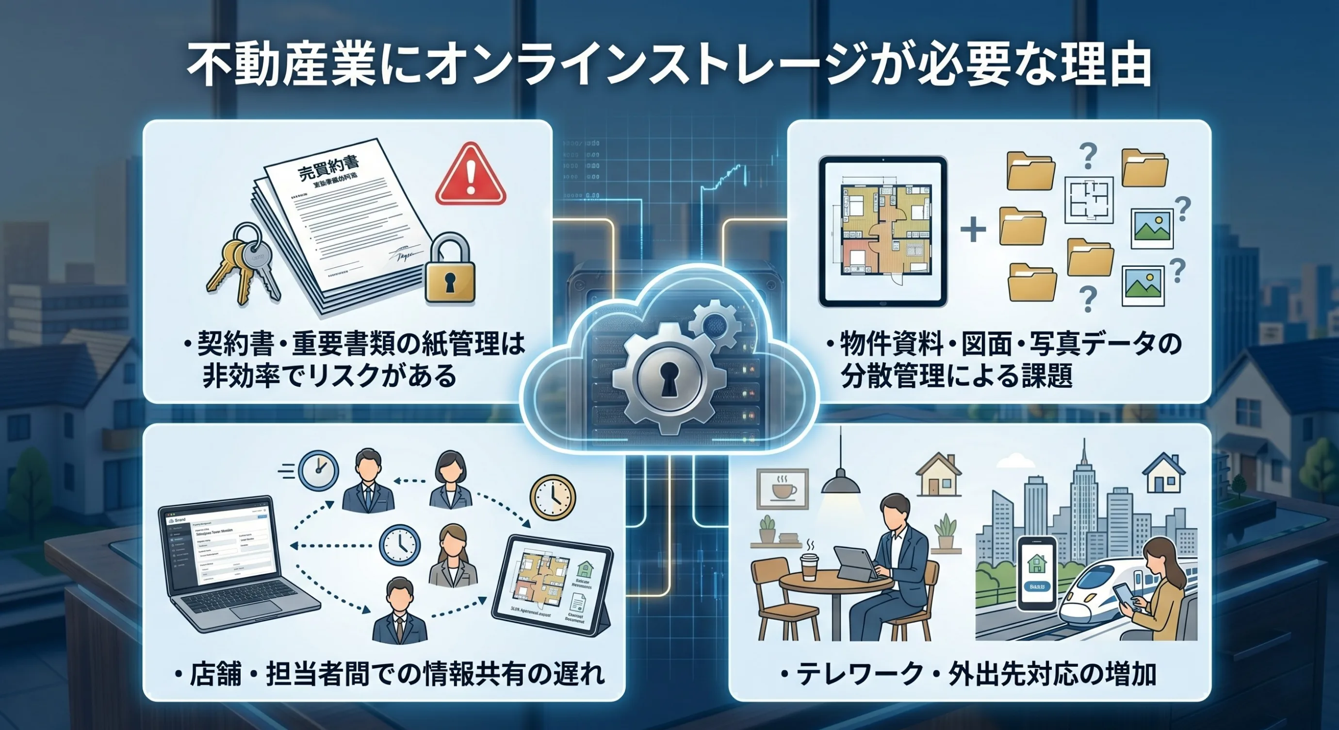 不動産業にオンラインストレージが必要な理由