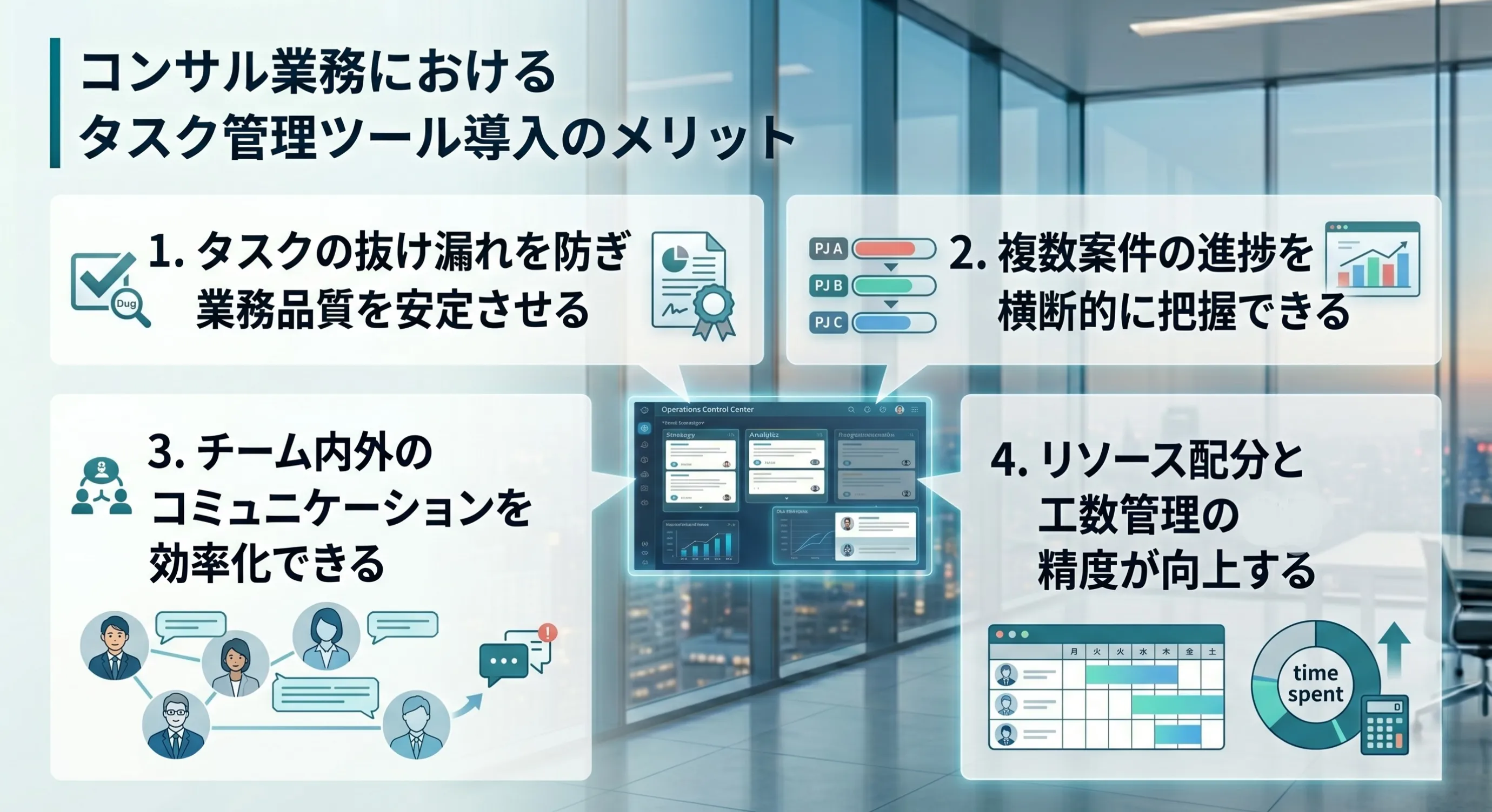 コンサル業務におけるタスク管理ツール導入のメリット