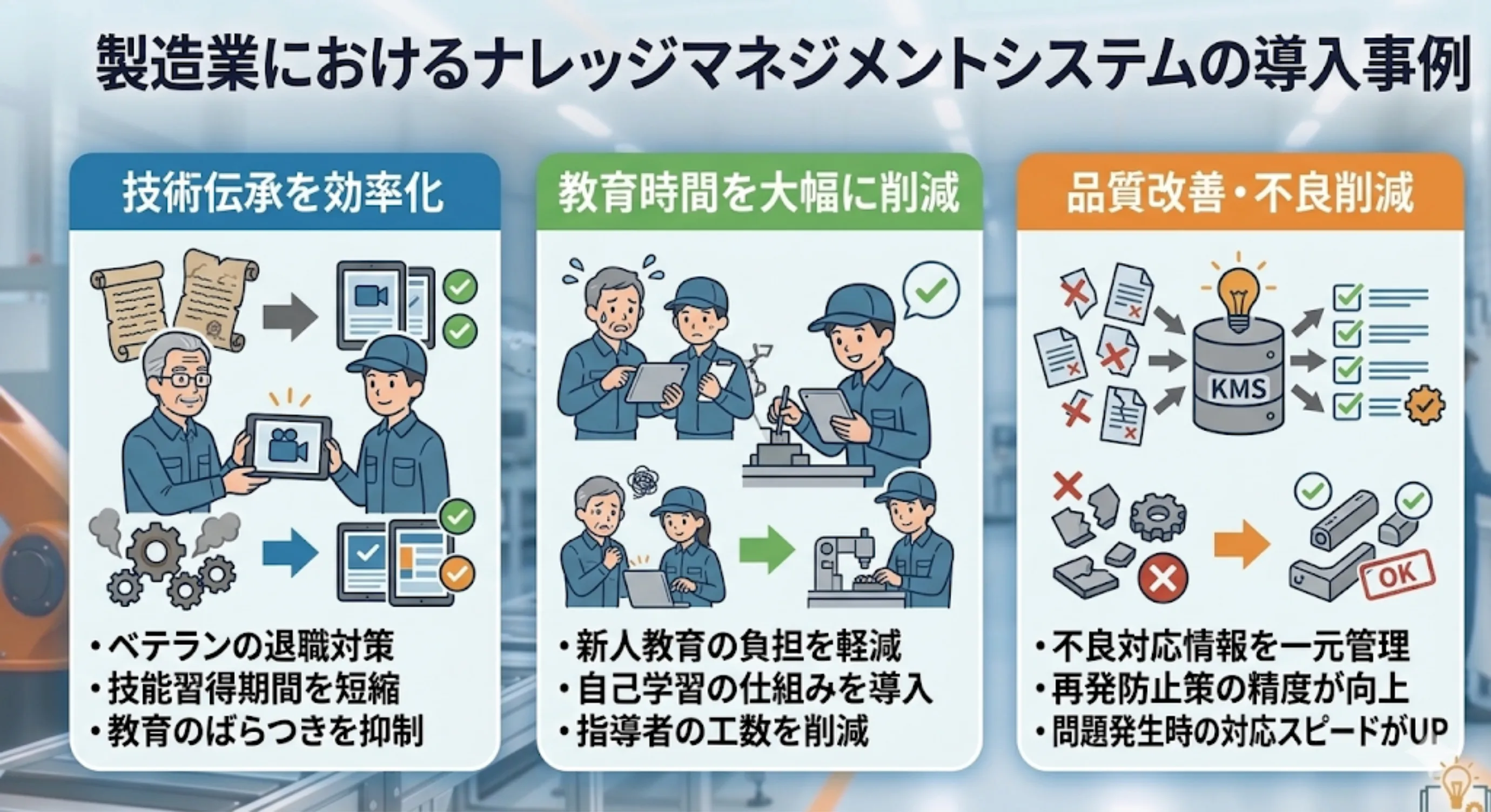 製造業におけるナレッジマネジメントシステムの導入事例