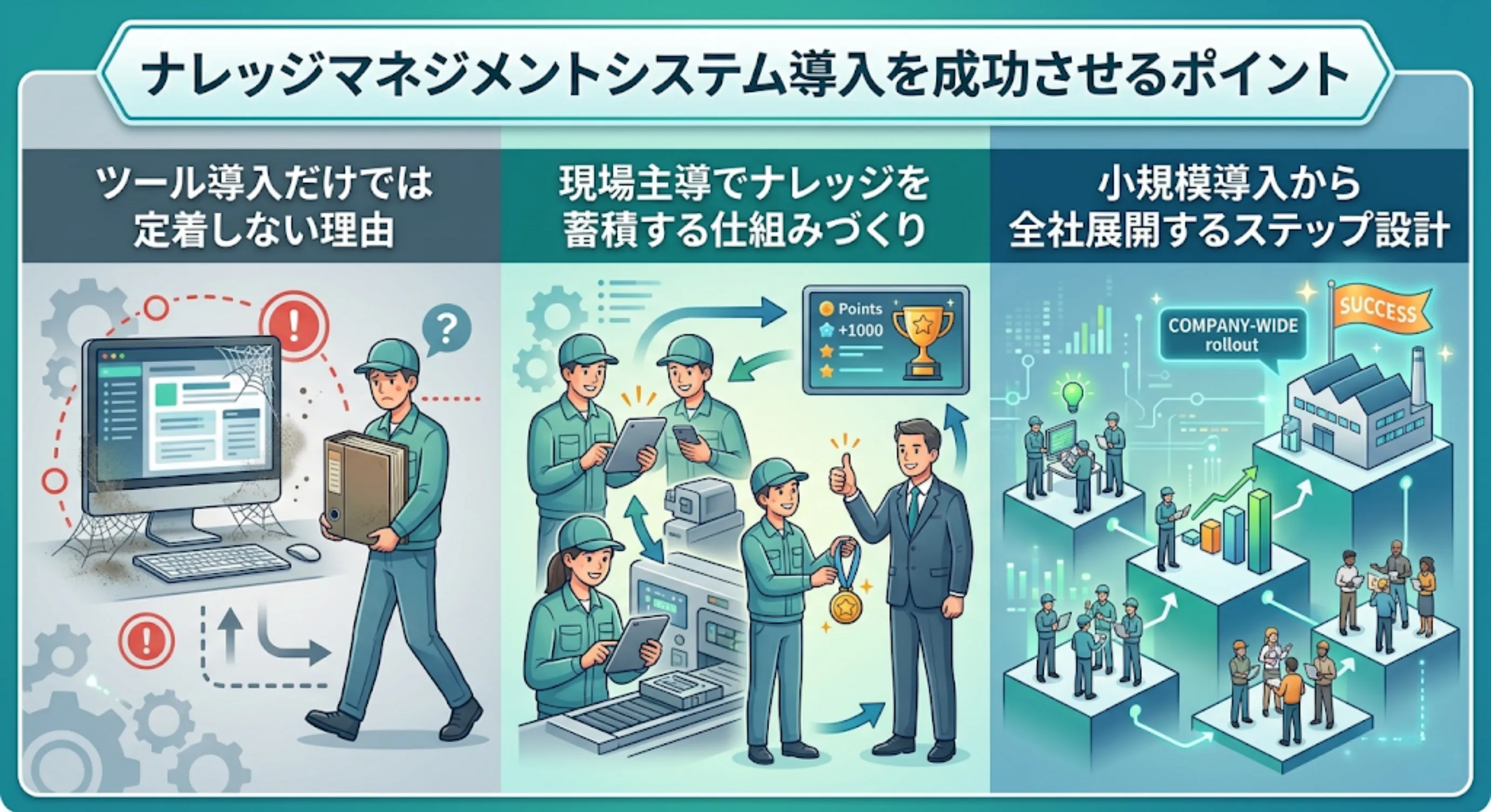 ナレッジマネジメントシステム導入を成功させるポイント