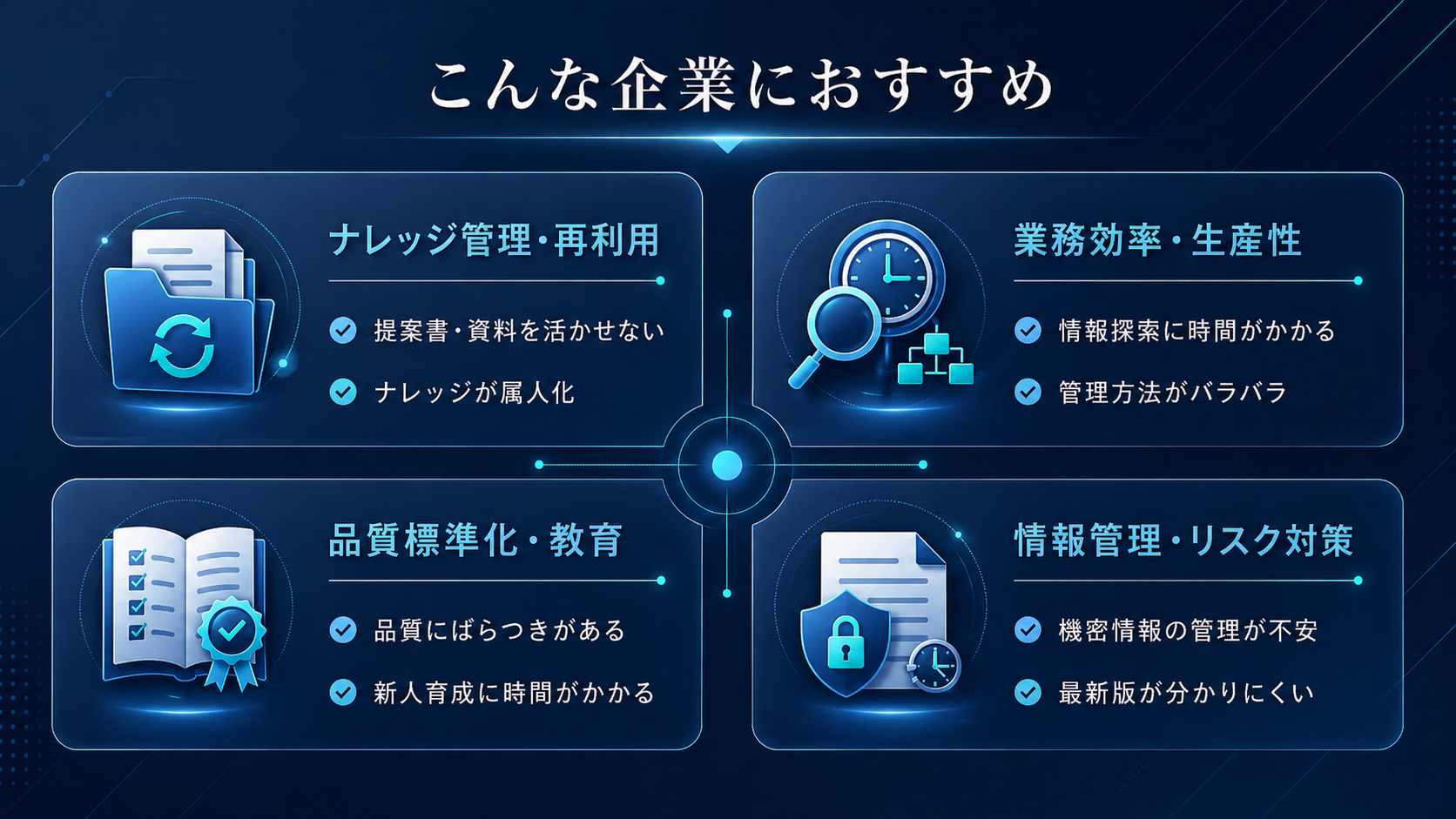 コンサルティング業界向けナレッジマネジメントシステムはこんな企業におすすめ