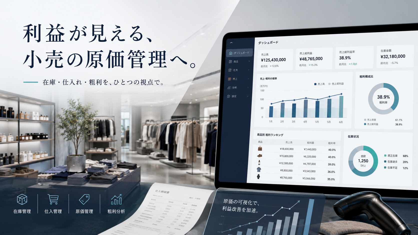 小売業向けの原価管理システムおすすめ10選比較【一覧表付き】