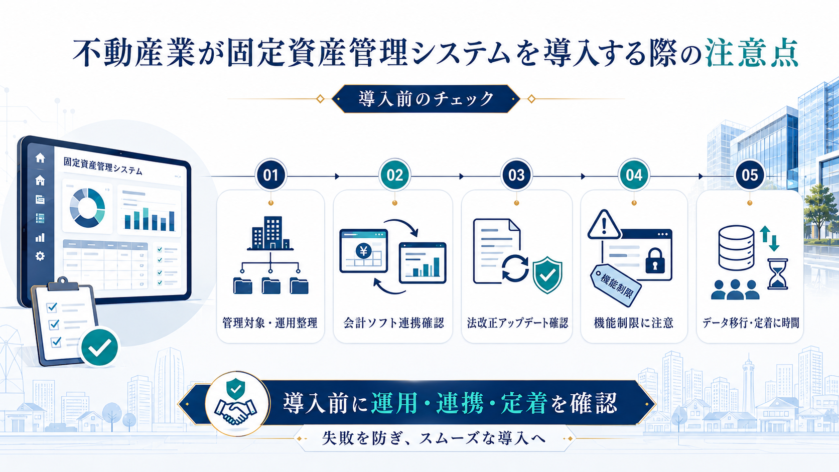 不動産業が固定資産管理システムを導入する際の注意点