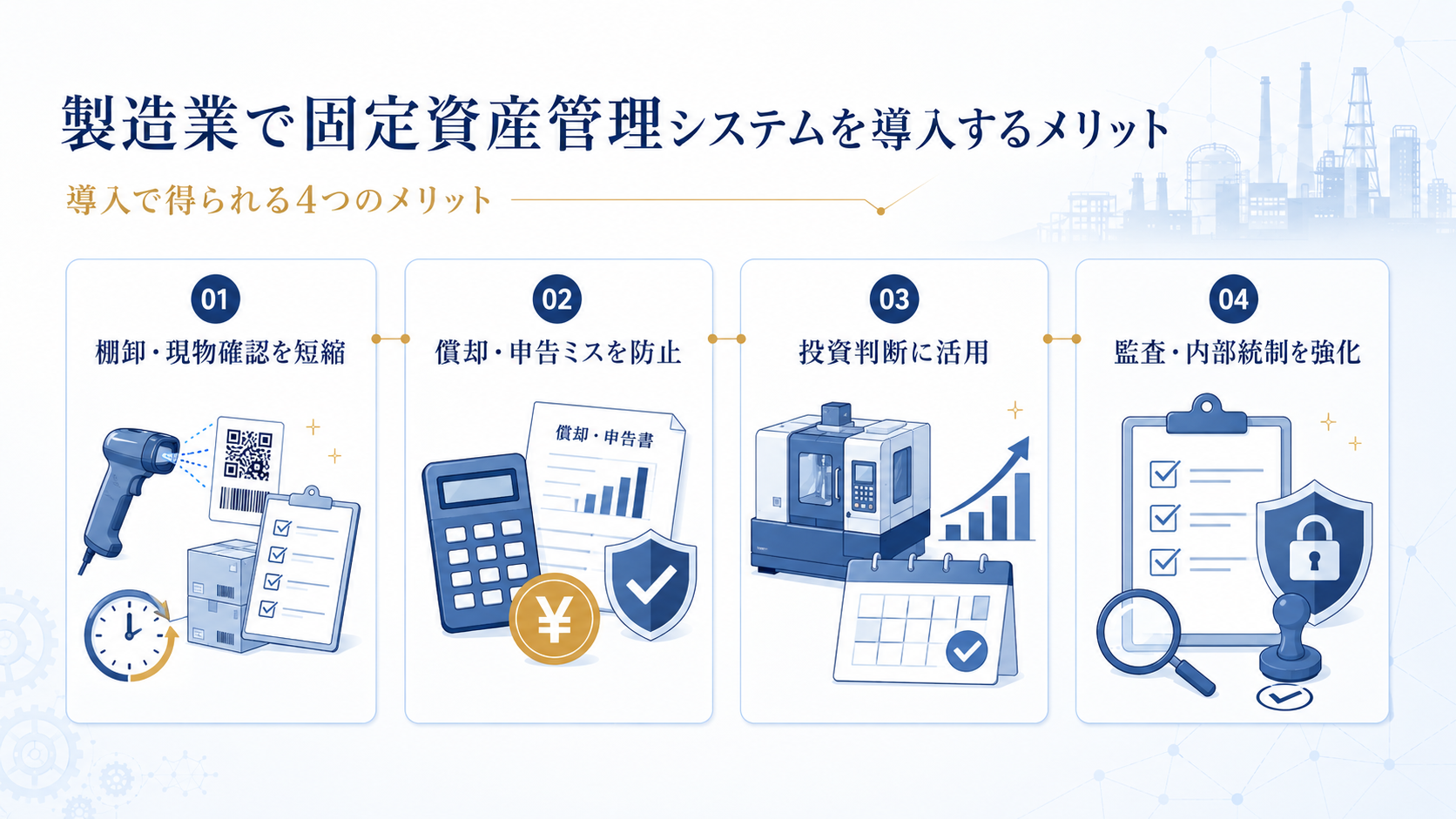 製造業で固定資産管理システムを導入するメリット