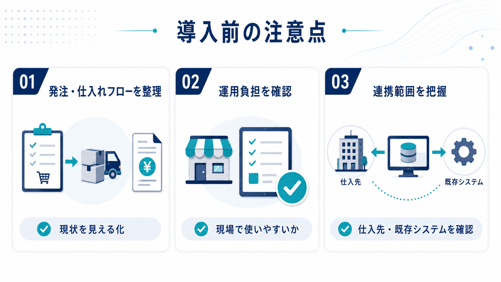小売業が購買管理システムを導入する前の注意点