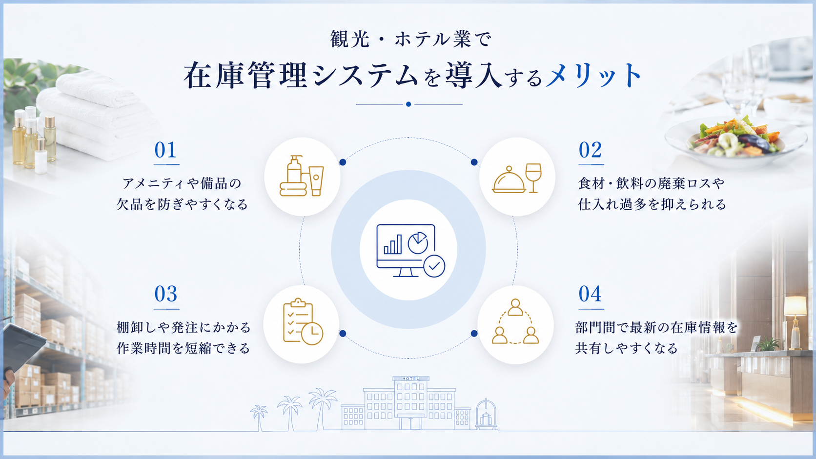 観光・ホテル業で在庫管理システムを導入するメリット