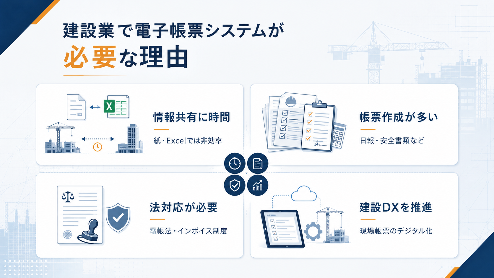  建設業で電子帳票システムが必要とされる理由