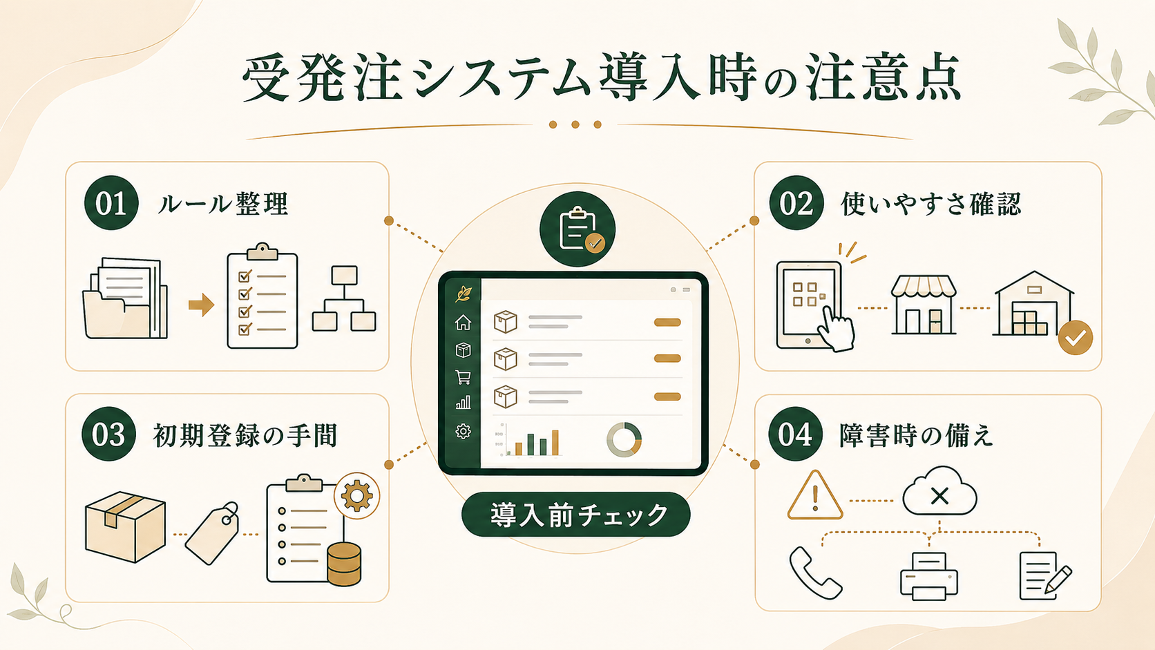 飲食店が受発注システムを導入する際の注意点