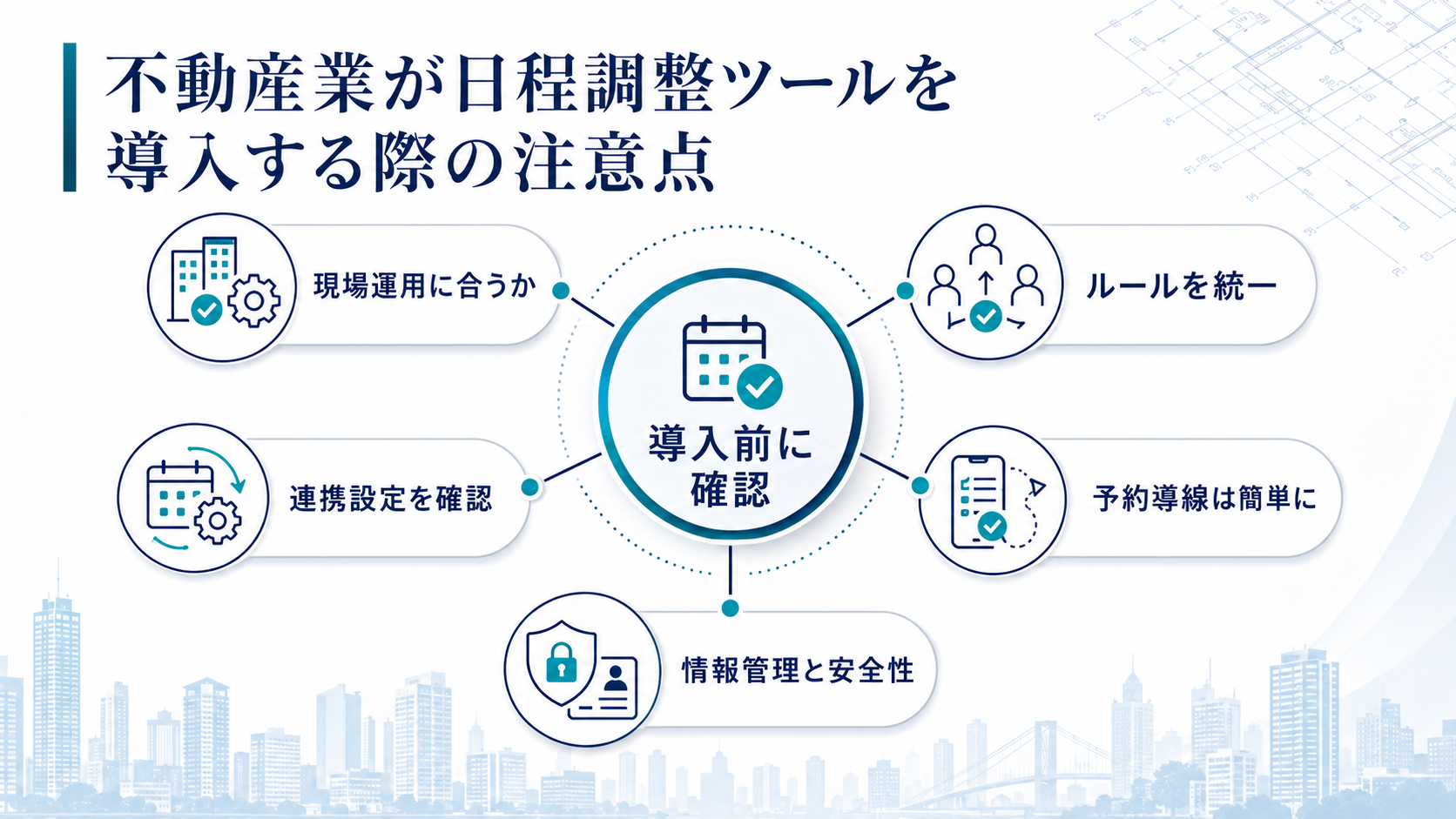 不動産業が日程調整ツールを導入する際の注意点