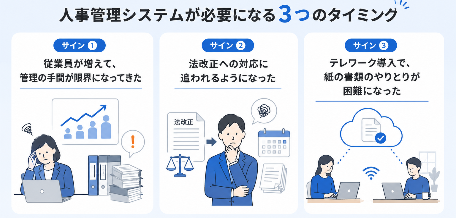 人事管理システム（HCM）が必要になるタイミング