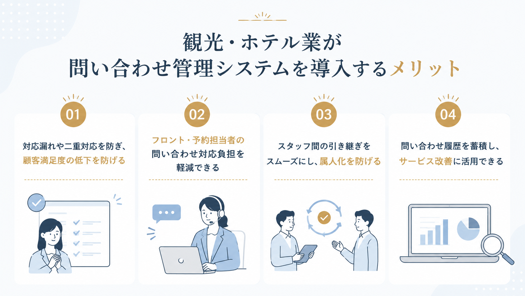 観光・ホテル業が問い合わせ管理システムを導入するメリット