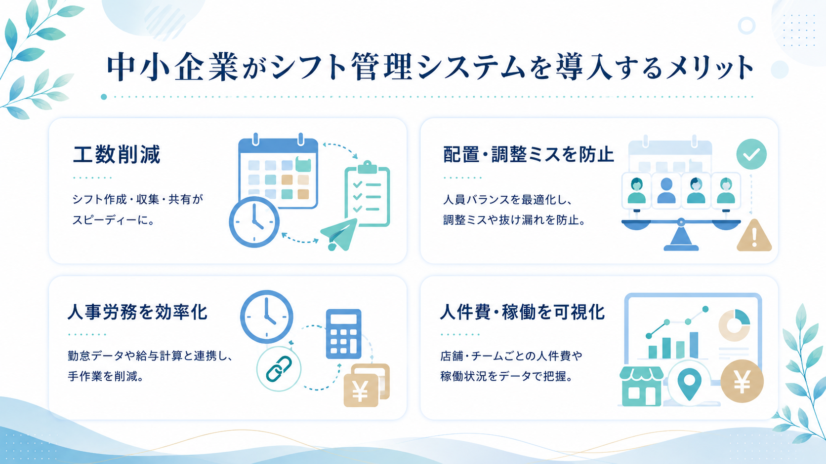 中小企業がシフト管理システムを導入するメリット