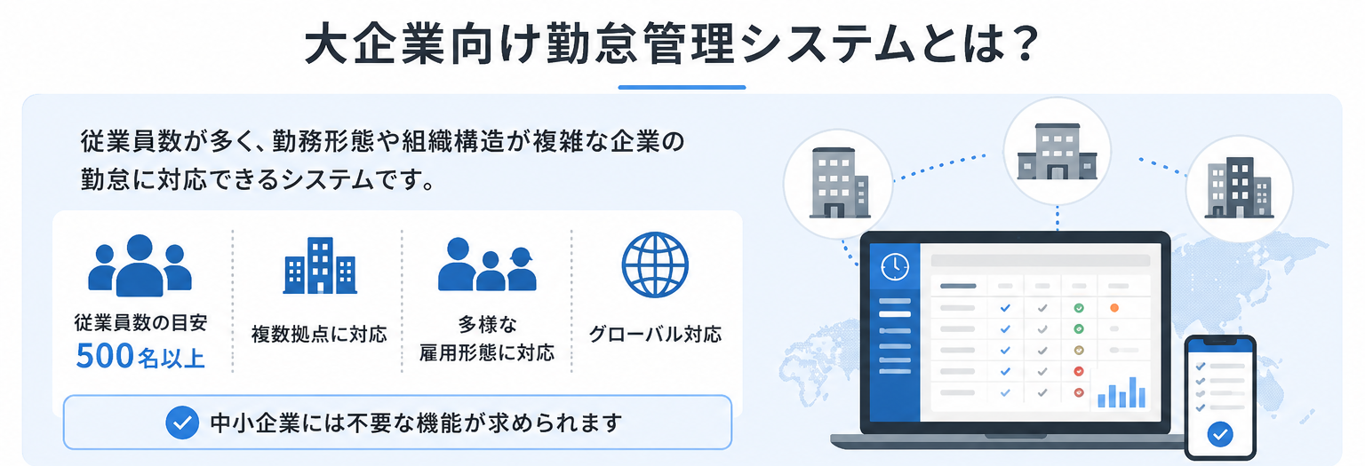 大企業向けの勤怠管理システムとは?