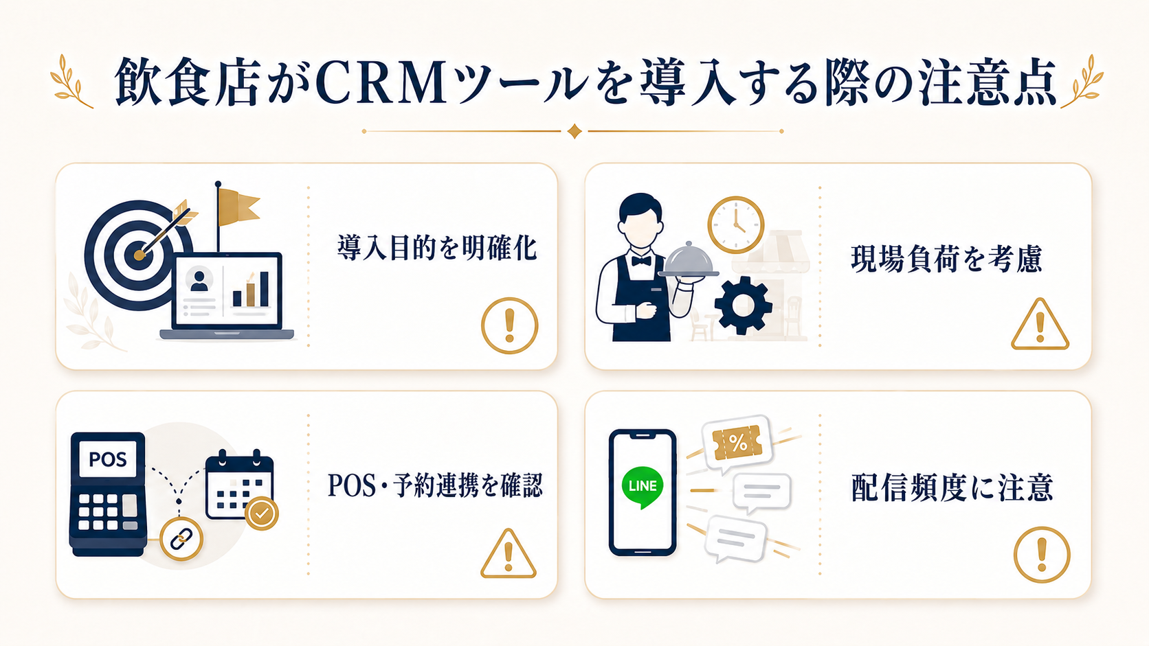 飲食店がCRMツールを導入する際の注意点