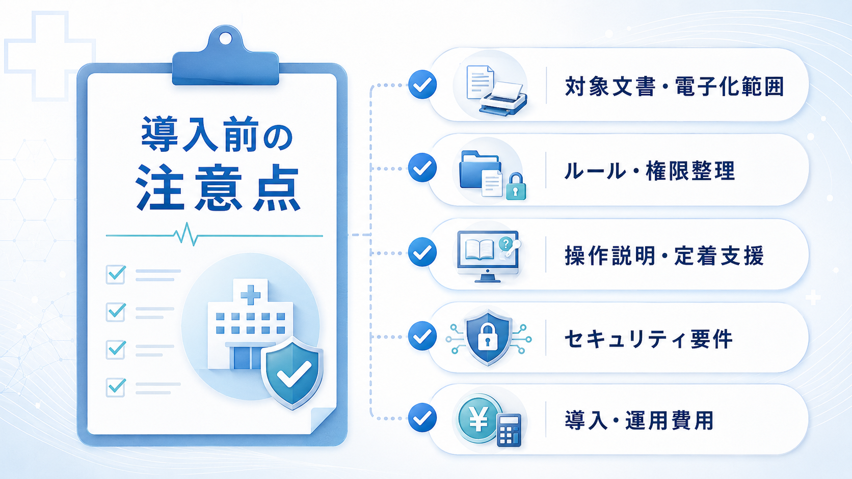 文書管理システム導入前に医療機関が確認すべき注意点