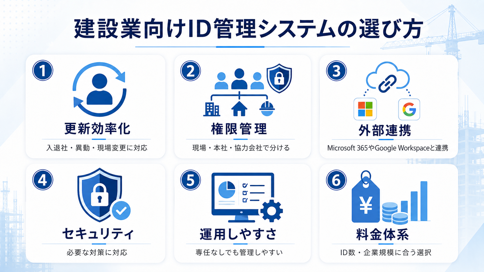 建設業向けID管理システムを選ぶ際のポイント・選び方