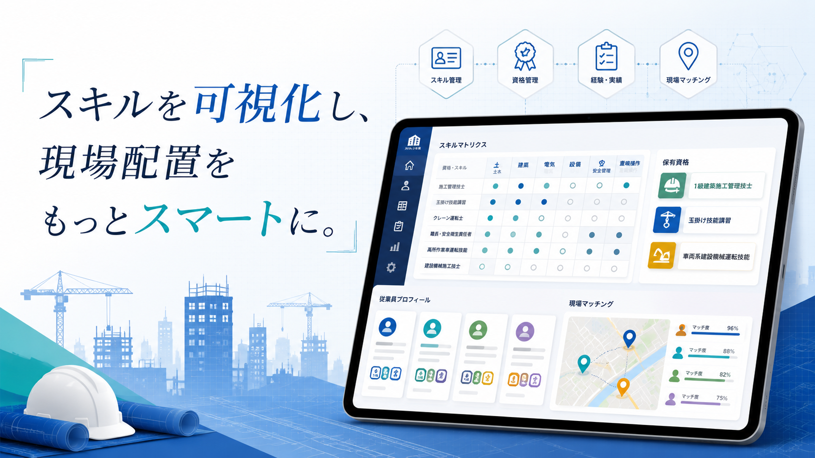 建設業向けスキル管理システム