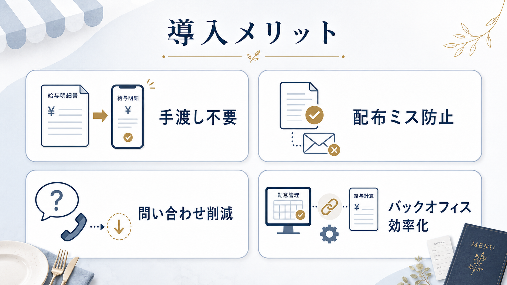 飲食店がWeb給与明細システムを導入するメリット