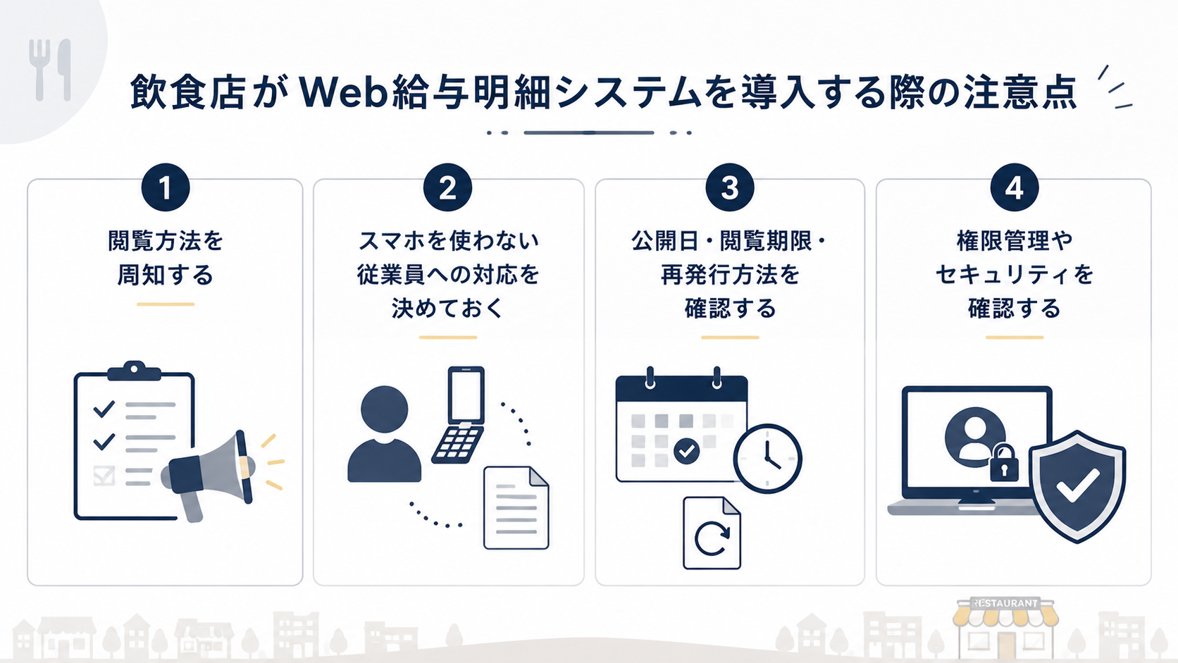 飲食店がWeb給与明細システムを導入する際の注意点